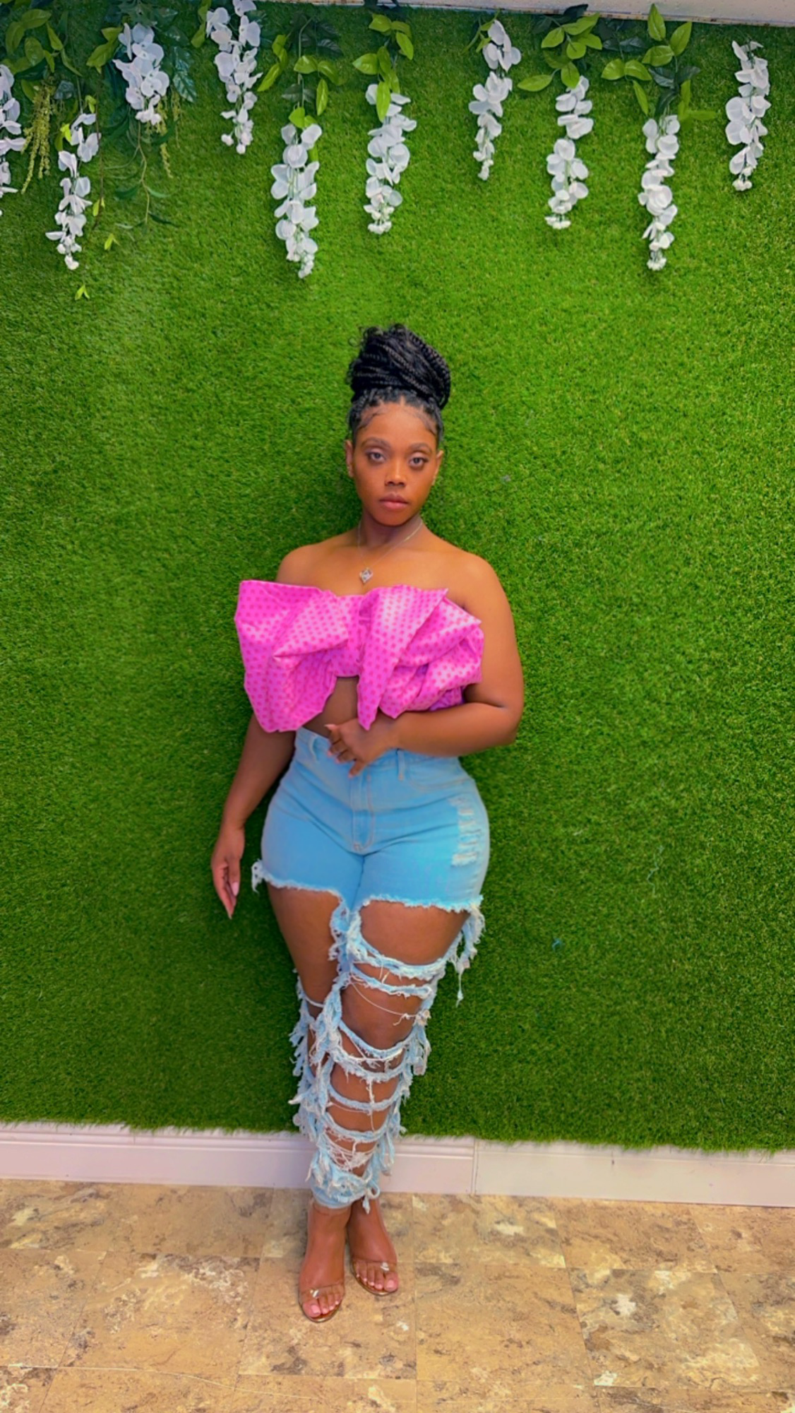 Bow Top (Pink) Available in Plus Size