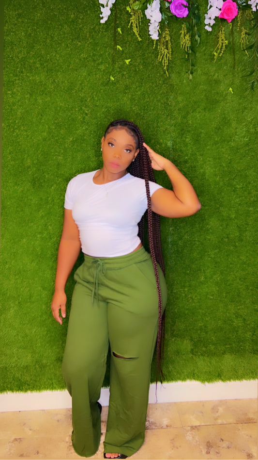 Boujee Lounge Joggers (Olive)