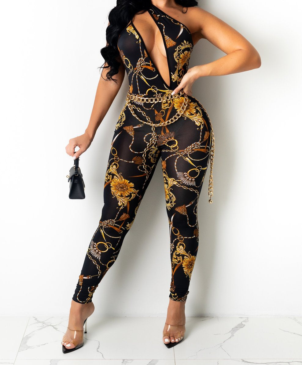 Black & Gold Jumpsuit