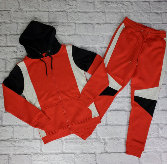 Red & Black Jogger Set