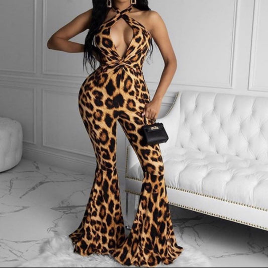 Leopard Print Jumpsuit