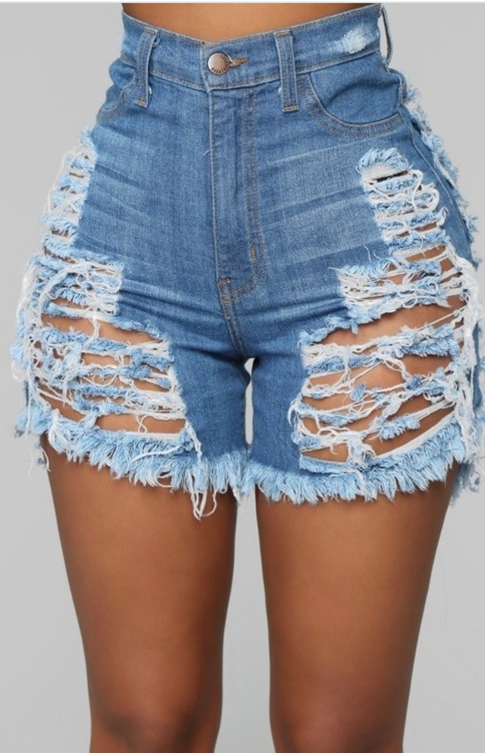 Destroyed Frayed Shorts