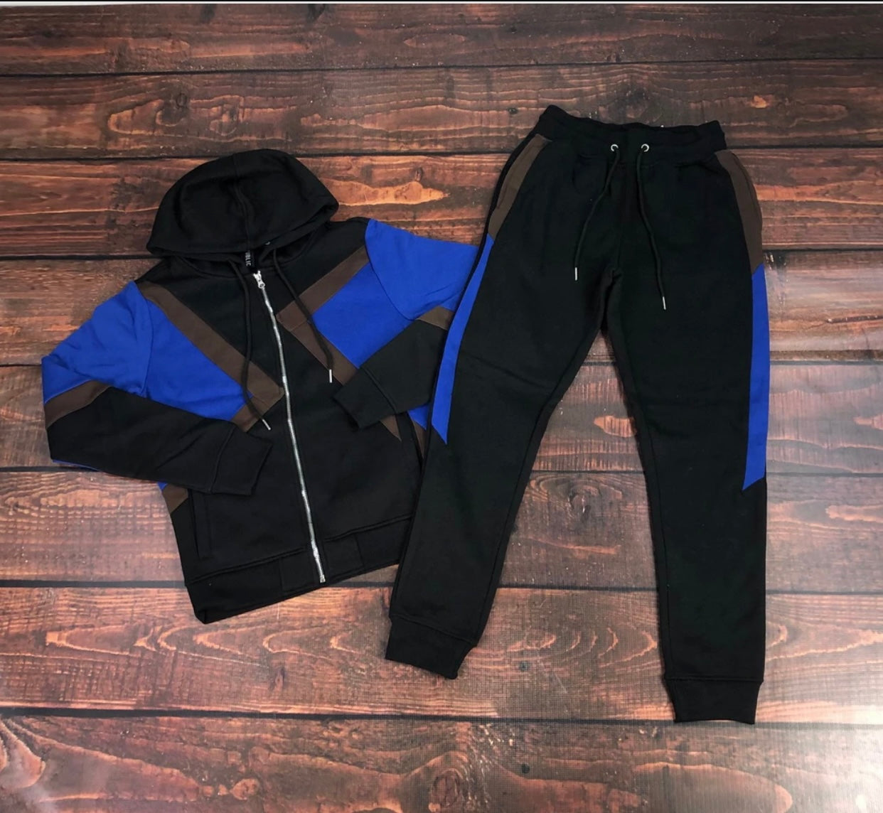 Block Fleece Jogger Set